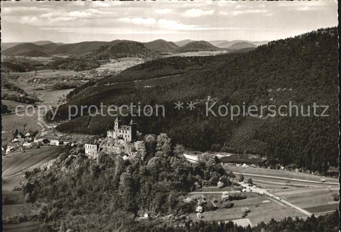 Bad Bergzabern Burg Berwartstein Fliegeraufnahme
