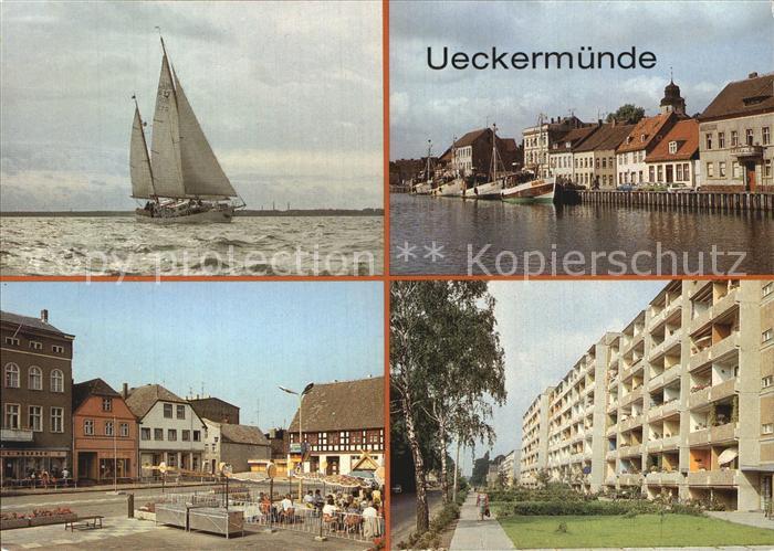Ueckermuende Mecklenburg Vorpommern Hafen Pionierschiff Karl-Marx-Platz