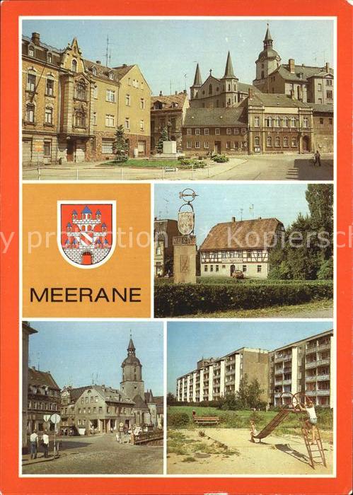 Meerane Gasthaus Schwanenfeld Ernst-Thaelmann-Platz und Franz-Mehring-Platz