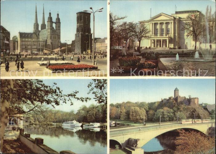 Halle Saale Markt Theater Saalepartie Burg Giebichenstein