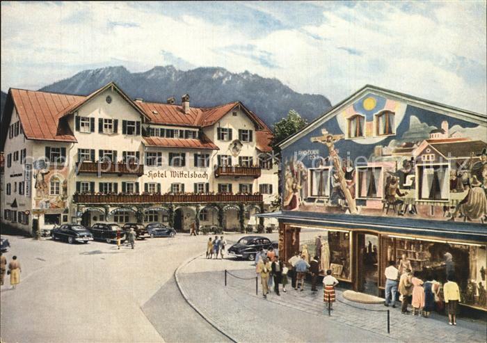 OBERAMMERGAU Bayern Passionsspelort Hotel Wittelsbach Fresko das Geluebde