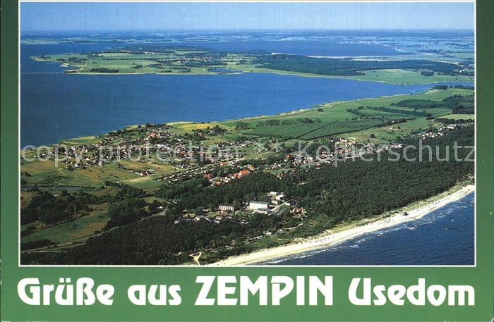 Zempin Fliegeraufnahme mit Strand