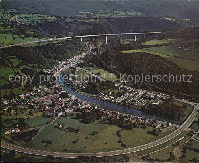 Remouchamps Liege Fliegeraufnahme mit Hochbruecke