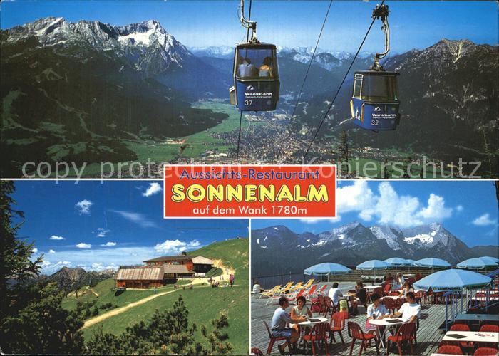 GARMISCH-PARTENKIRCHEN Bayern Bergrestaurant Sonnenalm mit Seilbahn