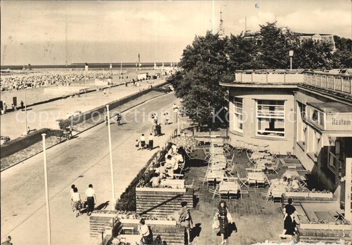 Warnemuende Ostseebad Seepromenade Restaurant Strandhaus