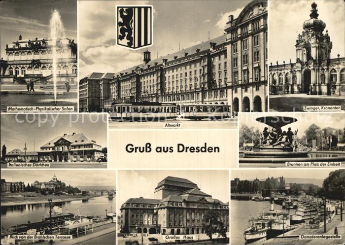 DRESDEN Elbe Altmarkt Zwinger Grosses-Haus