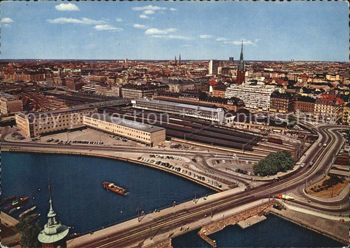 Stockholm Aussicht vom Rathausturm ueber die Innenstadt