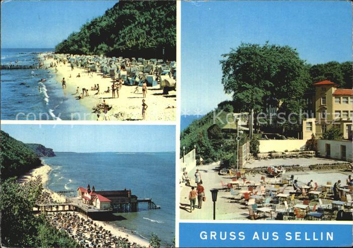 Sellin Ruegen Strand Sebruecke Teilansicht