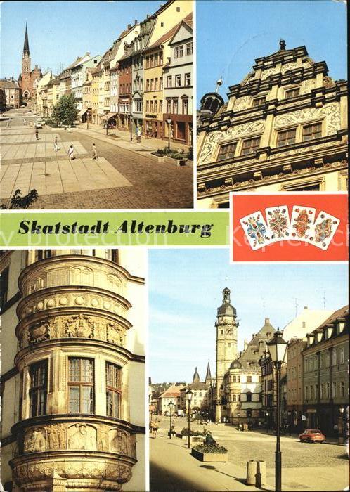 Altenburg Thueringen Markt Rathausgiebel Renaissance Erker