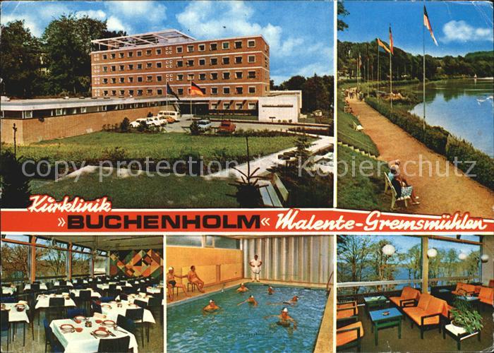 Malente-Gremsmuehlen Kurklinik Buchenholm Kurpark Speisesaal Hallenbad Lobby