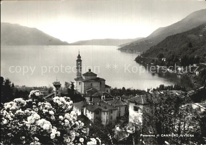 Cannero Riviera Lago Maggiore Partie am See mit Kirche