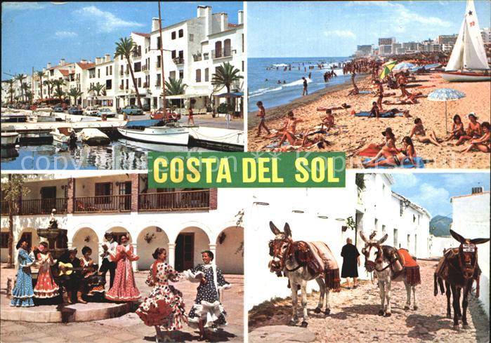 Costa Del Sol Strnad Ortspartie mit Eseln Tanzgruppe