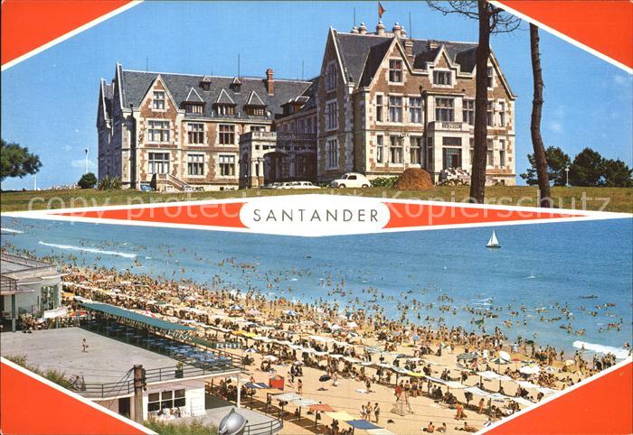 Santander Gebaeude und Strand