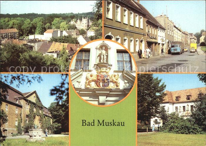 Bad Muskau Oberlausitz altes Schloss Wappen Moorbad