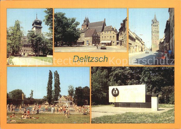 Delitzsch Schloss Marktplatz Breite-Strasse Freibad
