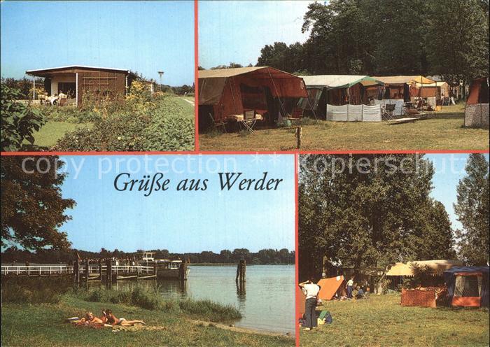 Werder Havel Campingplatz Bungalowsiedlung Anlegestelle Weisse Flotte