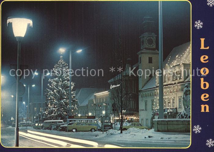 Leoben Montanistische Universitaet Winter Nacht