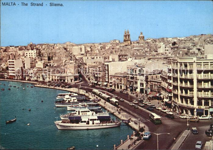 Malta Strand Stadtpanorama