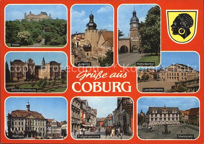 Coburg Bayern Veste Ketschentor Schloss Ehrenburg Rathaus Marktplatz Theater