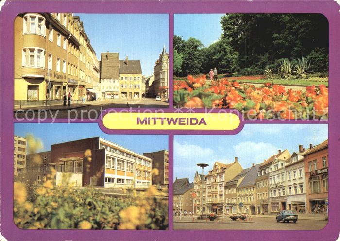 Mittweida Markt Schwanenteich Poliklinik