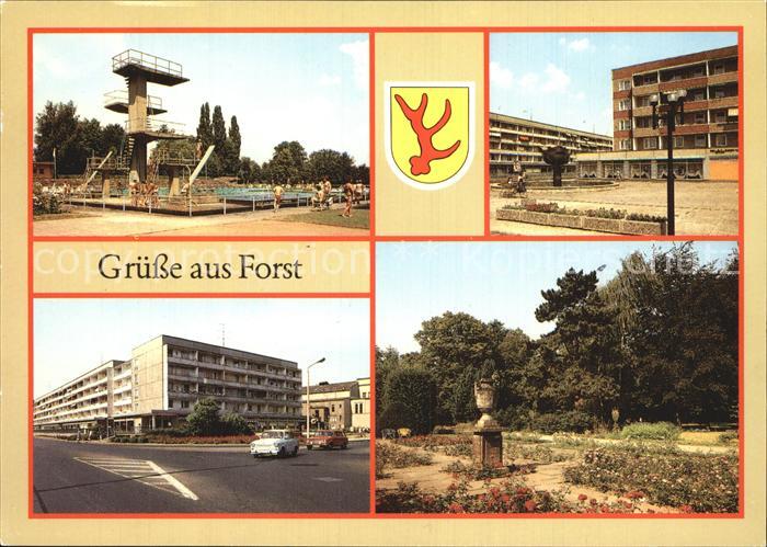 Forst Lausitz Springbrunnen Berliner Strasse Rosengarten