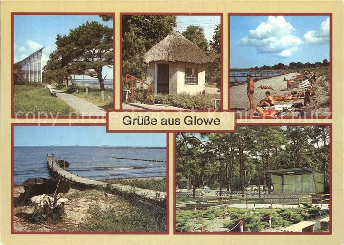 Glowe Ruegen HO Gaststaette Ostseeperle Wartehaeuschen Strand Freilichtbuehne