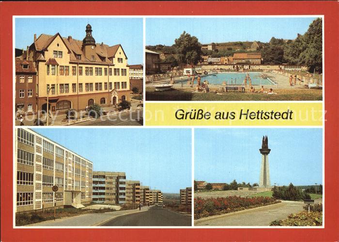 Hettstedt Rathaus Freibad Polytechnische Oberschule Freundschaftsflamme