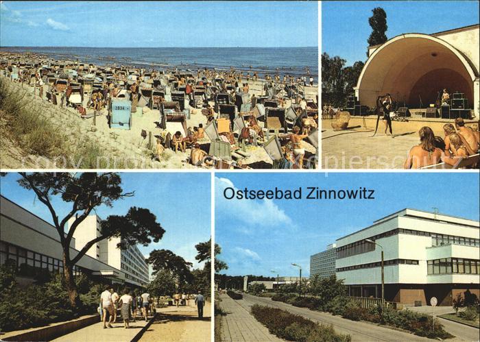 Zinnowitz Ostseebad Strand Konzertpavillon Erholungsheim IG Wismut Roter Oktober