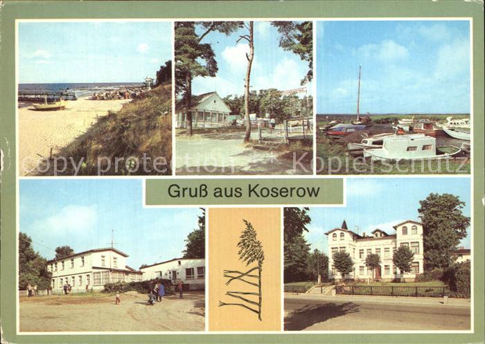 Koserow Ostseebad Usedom Strand Campingplatz Bootshafen Achterwasser