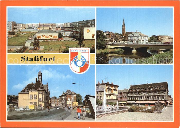 Stassfurt Leninbruecke Bodering Post Karl Marx Strasse