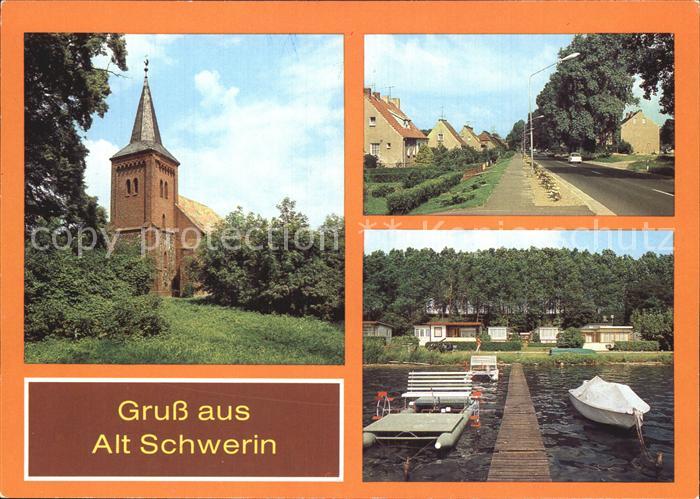 Alt Schwerin Backsteinkirche Campingplatz Ortsansicht