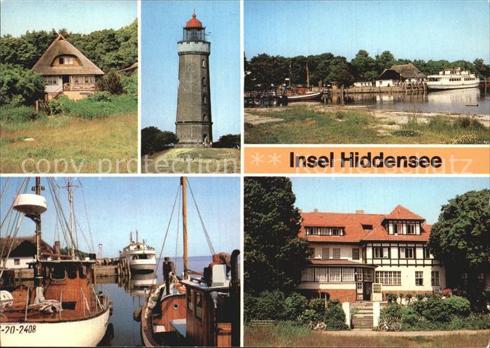 Insel Hiddensee Kloster Fischerhaus Leuchtturm Hafen Anlegestelle