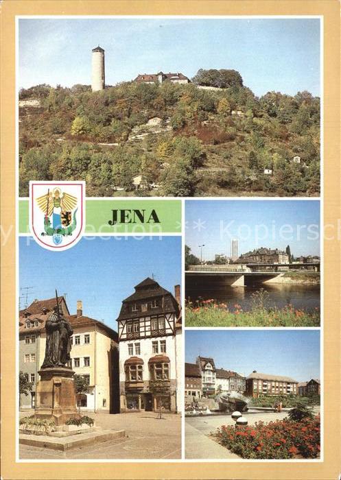 Jena Thueringen Fuchsturm Neue Saalebruecke Markt Hainfried Platz der Kosmonaute