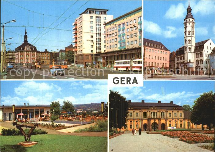 Gera Strasse der Republik Rathaus Terrassencafe Osterstein Orangerie