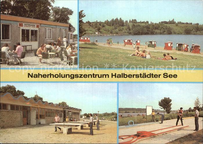 Halberstadt See Strand Minigolfanlage Tischtennisanlage