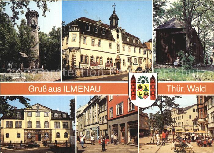 Ilmenau Thueringen Kickelhahnturm Rathaus Goethehaeuschen Museum Lindenstrasse