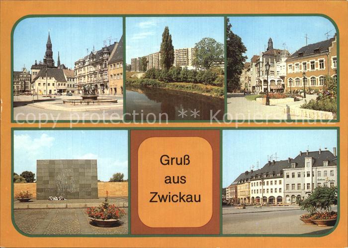 Zwickau Sachsen Hauptmarkt Wilhelm Pieck Strasse VdN Mahnmal Hauptmarkt