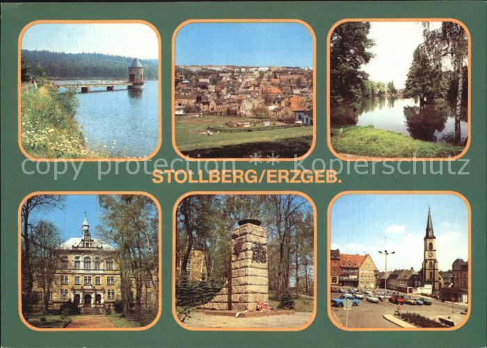 Stollberg Erzgebirge Querenbachtalsperre Walkteich VdN Ehrenmal Markt