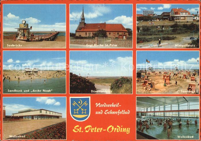 Peter-Ording St Seebruecke Evangelische Kirche Sandbank Arche Noah Wellenbad