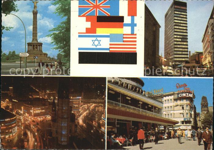 BERLIN  CITY Siegessaeule Europa Center Kranzler Eck Nacht