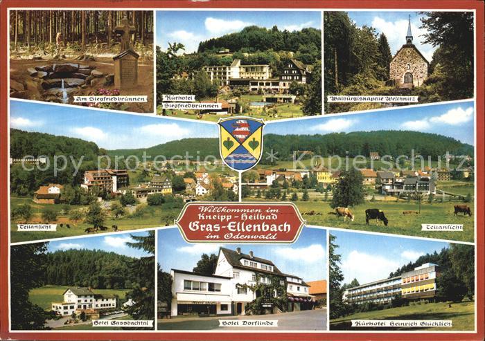 Gras-Ellenbach Siegfriedbrunnen Kurhotel Walburgiskapelle Weichnitz Hotels