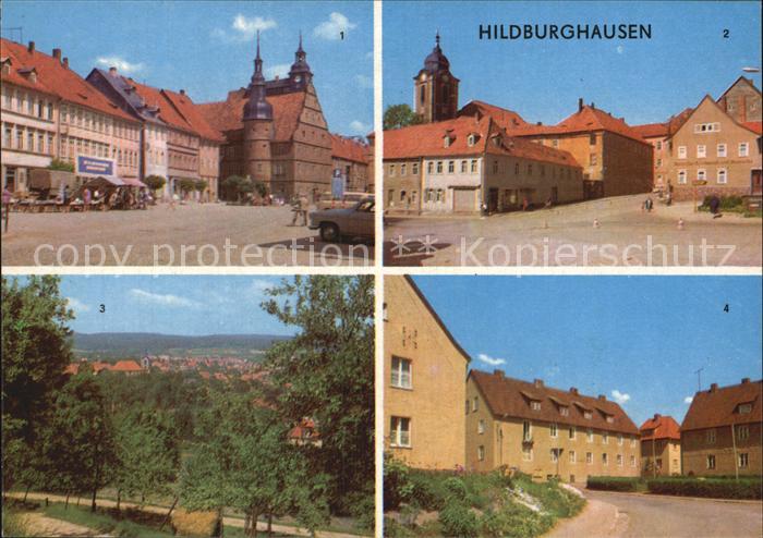 Hildburghausen Markt Goetheplatz Panorama Ernst Thaelmann Platz