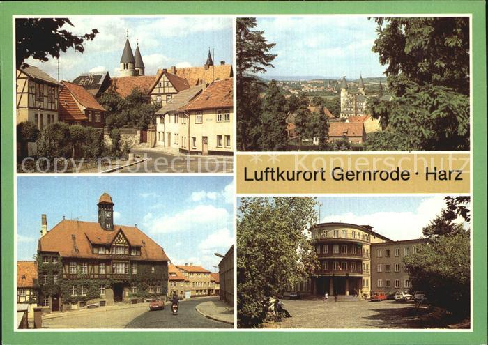Gernrode Harz Spittelplatz Blick auf Bad Suderode Rathaus FDGB Heim Fritz Hecker