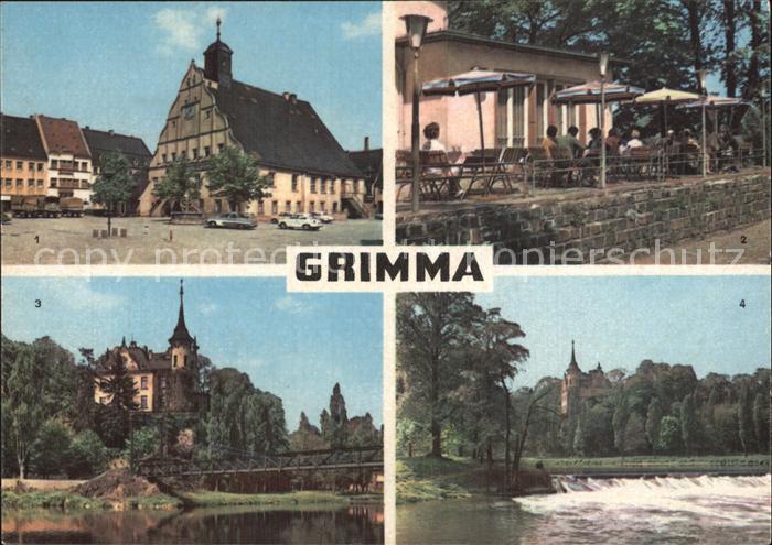 Grimma Rathaus HOG Gottersburg Kettenbruecke Muldenwehr