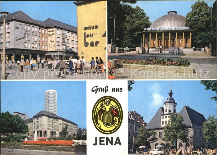 Jena Thueringen Kirchplatz Zeiss Planetarium Uni Hochhaus Rathaus