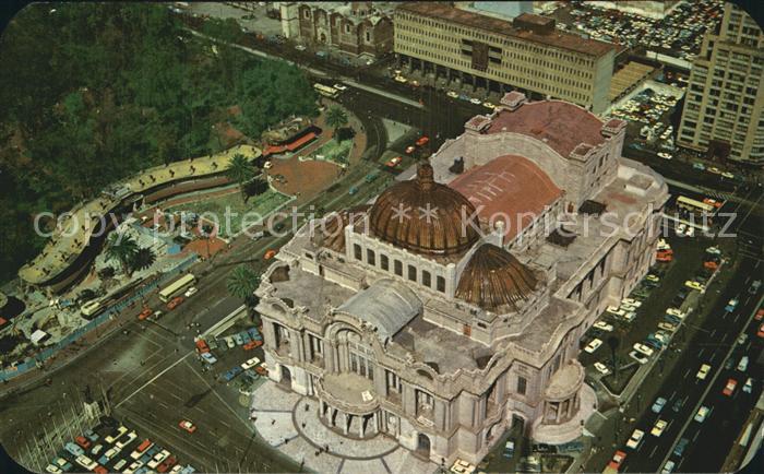 Mexico City The Palace of Fine Arts Air view