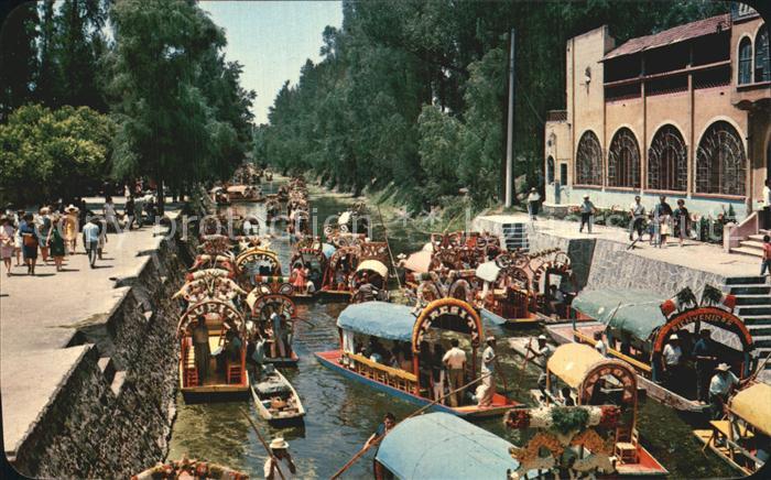 Mexico City Typical flower decked boats Xochimilco