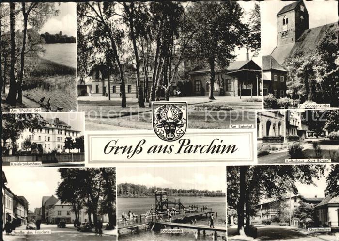 Parchim Wacker See Bahnhof St Georgenkirche Krankenhaus Kulturhaus Strasse des F