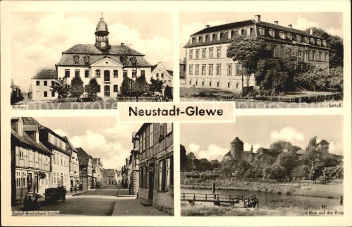 Neustadt-Glewe Rathaus Schloss Breitscheid Str Burgblick