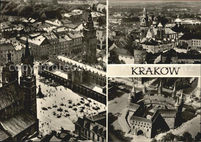 Krakow Krakau Rynek Glowny Wawel Barbakan